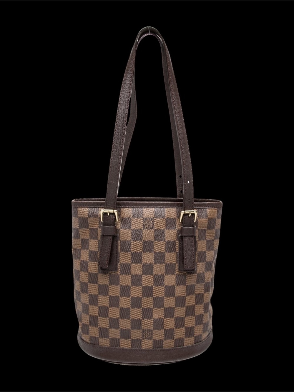 Authentic Louis Vuitton Damier Ebene Marais Bucket Bag